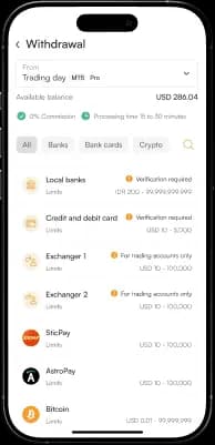 Headway savdo ilovasi aks etgan telefon rasmi